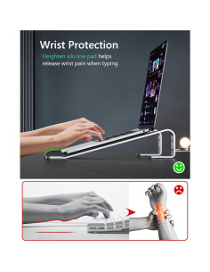 Soporte para Laptop JCZT Plata 10-17 Pulgadas Ergonómico 2