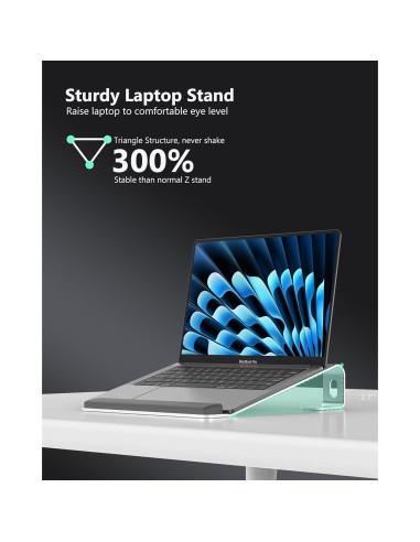 Soporte para Laptop JCZT Plata 10-17 Pulgadas Ergonómico