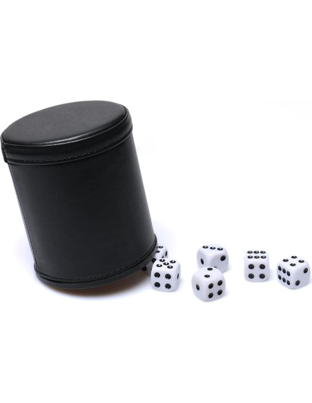 Juego de Taza de Dados RERIVER con 6 Dados y Forro de Fieltro Juego de Taza de Dados RERIVER con 6 Dados y Forro de Fieltro