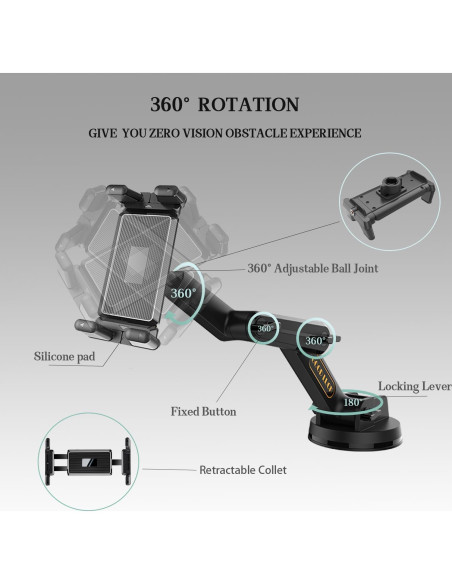 Soporte para Tablet WUITIN PB-1 Brazo Largo 43 cm Soporte para Tablet WUITIN PB-1 Brazo Largo 43 cm