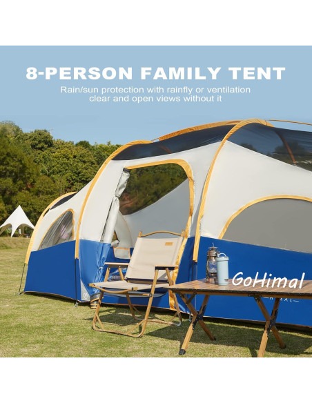 Tienda de Camping GoHimal para 8 Personas Impermeable Tienda de Camping GoHimal para 8 Personas Impermeable