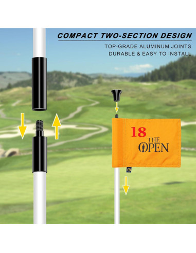 Bandera de Golf CoGolfing Desmontable con Base Recuperación