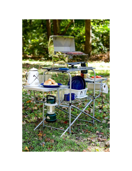 Mesa de Parrilla Portátil Camco Deluxe 146 cm | Ideal Camping Mesa de Parrilla Portátil Camco Deluxe 146 cm | Ideal Camping