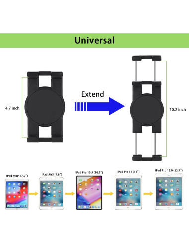 Soporte Pared Plegable Mippko para Tabletas 7-12.9" Negro