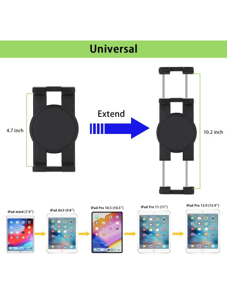 Soporte Pared Plegable Mippko para Tabletas 7-12.9" Negro Soporte Pared Plegable Mippko para Tabletas 7-12.9" Negro
