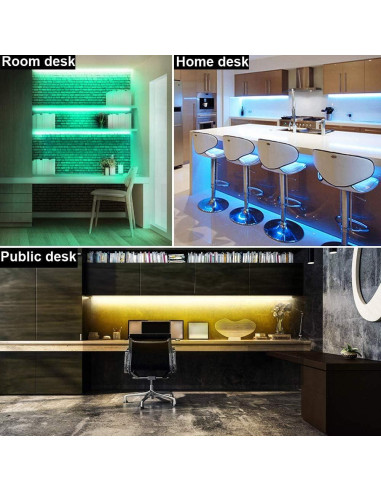 Barra de Luz LED RGB LAIFUNI 91.44cm Regulable con Control Remoto