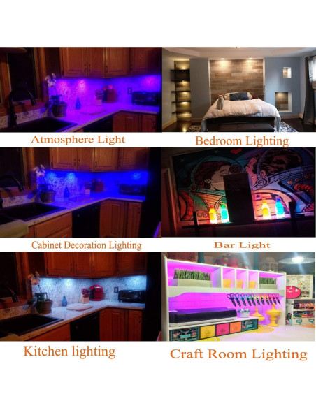 AIBOO Kit de 6 Luces LED RGB para Gabinete Interior AIBOO Kit de 6 Luces LED RGB para Gabinete Interior