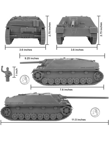 Cazacarros Alemán Jagdpanzer IV BMC Toys Gris 1:32