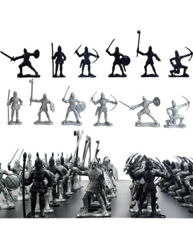 60 Figuras de Soldados Medievales Lynkaye 5-7 cm Juguete