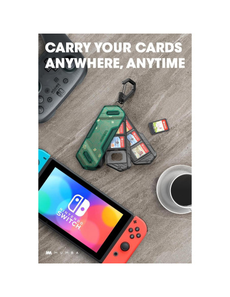 Mumba Soporte para 12 Tarjetas de Juego Nintendo Switch Viridian Mumba Soporte para 12 Tarjetas de Juego Nintendo Switch Viridian