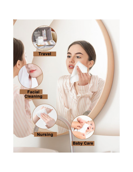 Toallas Faciales Desechables LUXU - 120 Unidades Biodegradables Toallas Faciales Desechables LUXU - 120 Unidades Biodegradables