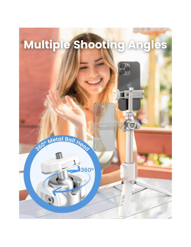 Trípode Multifuncional KraftGeek 121,92 cm con Control Remoto