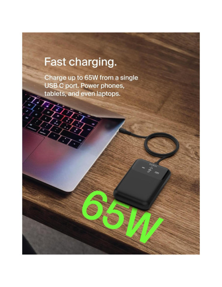 Cargador Portátil Belkin 20,000mAh 3 Puertos USB-C y A - Negro Cargador Portátil Belkin 20,000mAh 3 Puertos USB-C y A - Negro