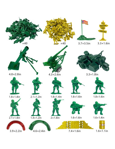 Conjunto de Soldados de Juguete TALGIC 120 PCS Militar