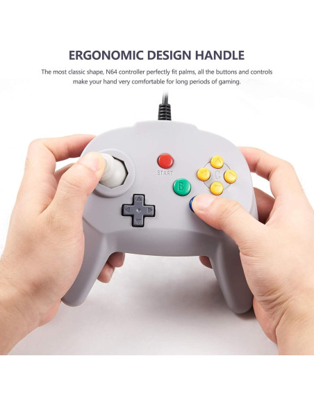 Controlador Retro N64 KIWITATA Mejorado con Cable 1.8m Controlador Retro N64 KIWITATA Mejorado con Cable 1.8m