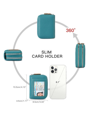 Billetera de Cuero RNIEGA con Bloqueo RFID para Mujeres