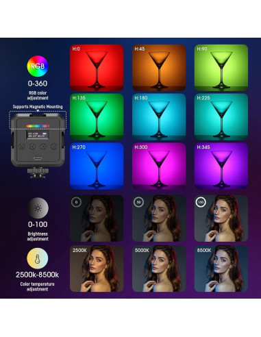 Luz de Video LED RGB NEEWER RGB61 2500K-8500K 20 Modos