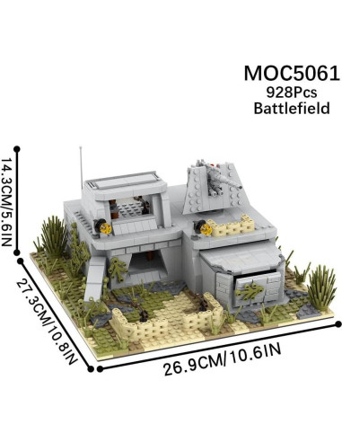 Conjunto de Bloques de Construcción MOOXI 928PCS Segunda Guerra Mundial