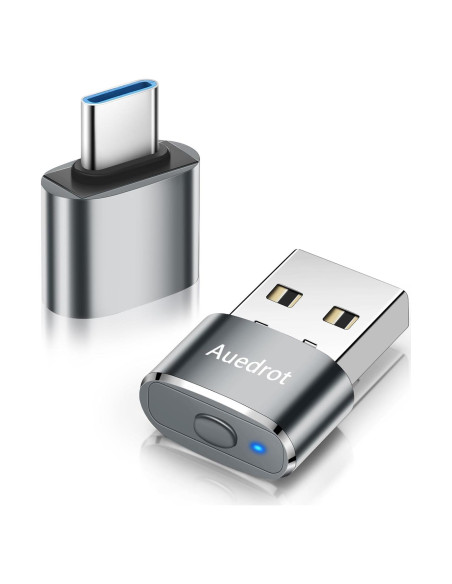 Mouse Jiggler USB Indetectable con Adaptador USB-C Gris Mouse Jiggler USB Indetectable con Adaptador USB-C Gris