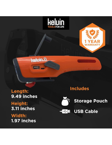 Herramienta de Emergencia Automotriz Kelvin 8 - Camo, 8 Funciones