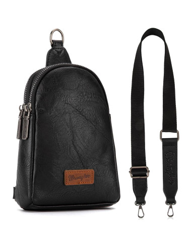 Bolso Cruzado Pequeño Wrangler para Mujeres - Negro