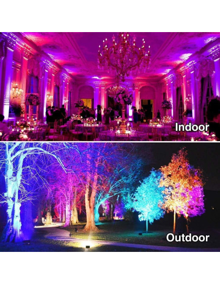 MELPO Luz de Inundación LED 30W RGB + Blanco Cálido 2700K MELPO Luz de Inundación LED 30W RGB + Blanco Cálido 2700K