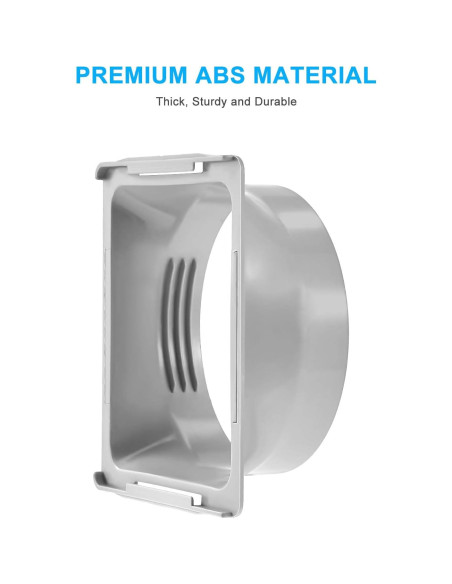 Acoplador Cuadrado a Redondo Kifiray 5.9cm para A/C Acoplador Cuadrado a Redondo Kifiray 5.9cm para A/C