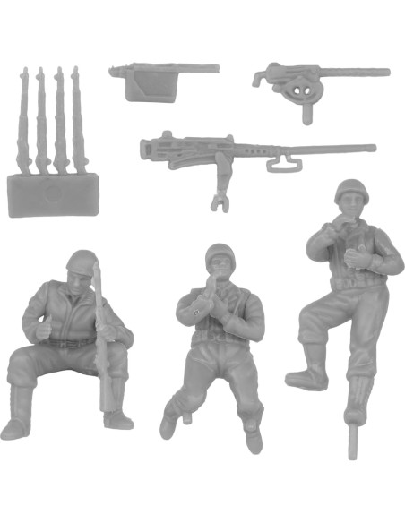 BMC M3 Halftrack WW2 Gris + 4 Soldados de Plástico BMC M3 Halftrack WW2 Gris + 4 Soldados de Plástico
