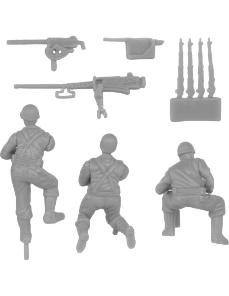BMC M3 Halftrack WW2 Gris + 4 Soldados de Plástico BMC M3 Halftrack WW2 Gris + 4 Soldados de Plástico