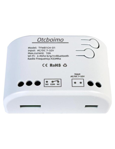 Interruptor Relé Inalámbrico WiFi Otcboimo 1CH 12V Control Remoto