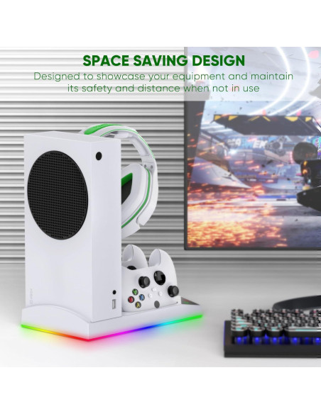 FYOUNG Soporte Enfriamiento RGB para Xbox Series S Carga Doble FYOUNG Soporte Enfriamiento RGB para Xbox Series S Carga Doble