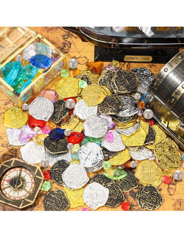 Hanaive 319 Pzs Monedas y Gemas Pirata para Fiesta