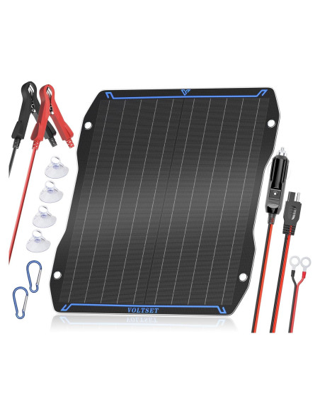 Cargador Solar 20W Voltset 12V Flexible Impermeable Cargador Solar 20W Voltset 12V Flexible Impermeable