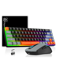 Combo Teclado y Ratón Inalámbrico Snpurdiri 60% RGB