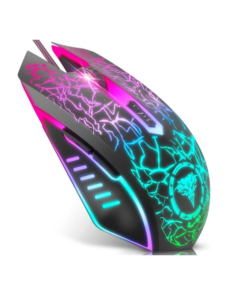 Ratón Gaming BENGOO USB Ergonómico RGB 3600 DPI Negro Ratón Gaming BENGOO USB Ergonómico RGB 3600 DPI Negro
