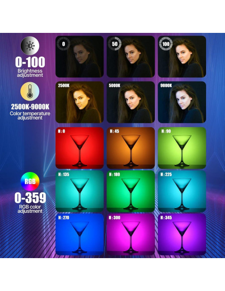 ULANZI VL110 Barra de Luz LED RGB Portátil 2500-9000K ULANZI VL110 Barra de Luz LED RGB Portátil 2500-9000K