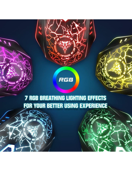 Ratón Gaming BENGOO USB Ergonómico RGB 3600 DPI Negro Ratón Gaming BENGOO USB Ergonómico RGB 3600 DPI Negro