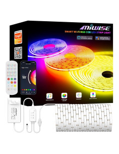 Tira LED RGB COB MIWISE 10m 24V Dimmable Control Voz