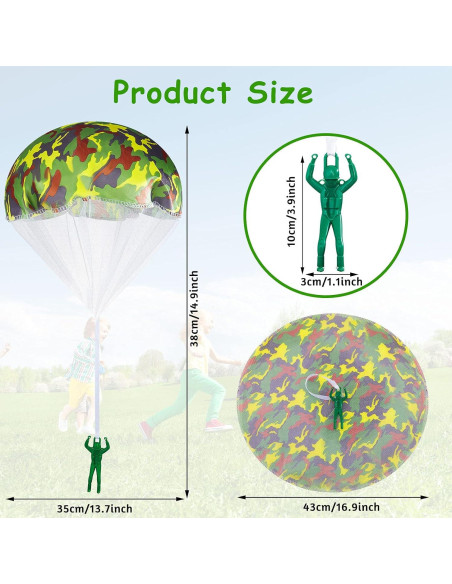 Juguetes Paracaídas Aoriher 12 Pcs para Niños al Aire Libre Juguetes Paracaídas Aoriher 12 Pcs para Niños al Aire Libre