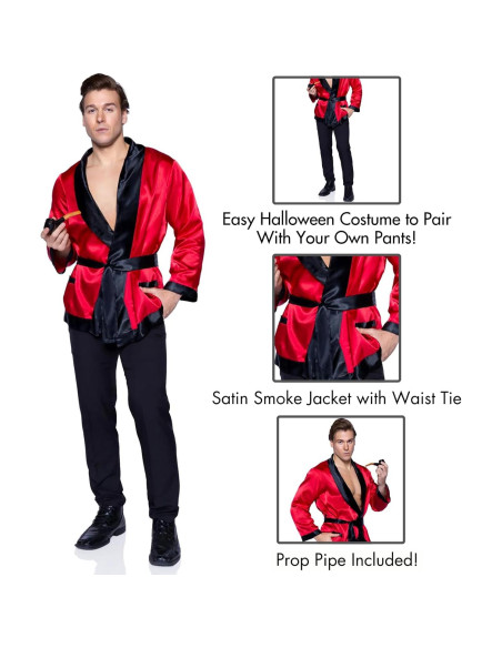 Conjunto de Traje de Chaqueta de Fumar Leg Avenue Hombre Rojo Conjunto de Traje de Chaqueta de Fumar Leg Avenue Hombre Rojo