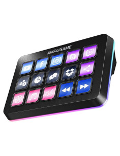 Controlador de transmisión AmpliGame D6 con 15 teclas macro