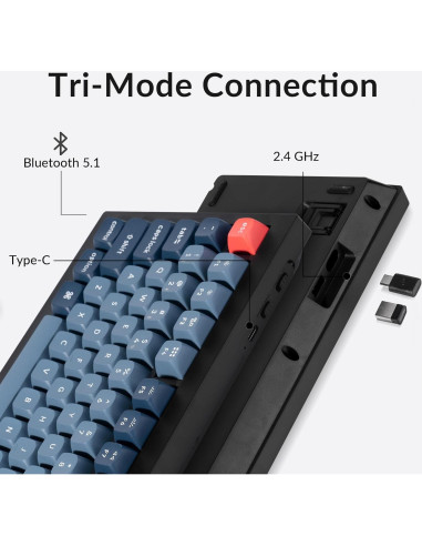 Teclado Mecánico Inalámbrico Keychron V3 Max TKL RGB 87 Teclas