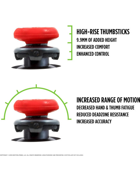 KontrolFreek FPS Freek Inferno para PS4/PS5 | Thumbsticks Rojos KontrolFreek FPS Freek Inferno para PS4/PS5 | Thumbsticks Rojos