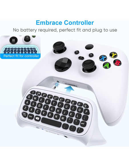 Teclado Inalámbrico Auarte para Xbox Series X/S Blanco Teclado Inalámbrico Auarte para Xbox Series X/S Blanco
