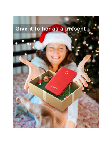 Cargador Portátil Alongza 6000mAh con Cables para Android