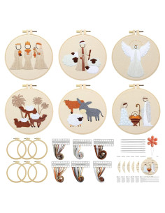 Kit de Bordado de Natividad Stranthother - 6 Diseños y Accesorios
