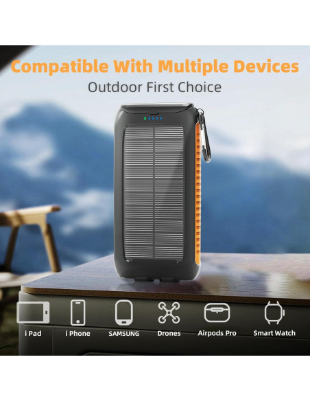 Banco de Energía Solar 49800mAh Nuynix Carga Rápida USB-C Banco de Energía Solar 49800mAh Nuynix Carga Rápida USB-C