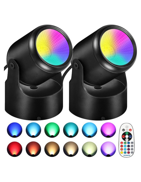 Luces Spot LED RGBW URTOM 6W Control Remoto 16 Colores Luces Spot LED RGBW URTOM 6W Control Remoto 16 Colores