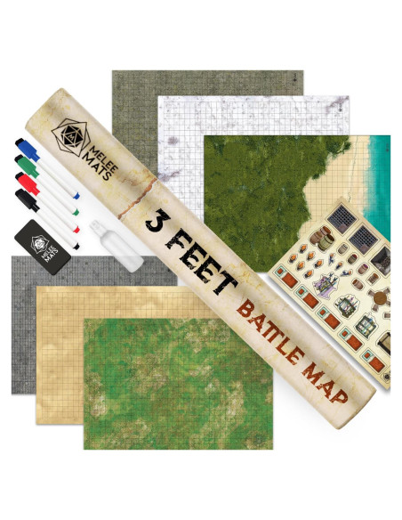 Kit Tapetes D&D Melee Mats 3 Lados Dobles 61x91 cm Kit Tapetes D&D Melee Mats 3 Lados Dobles 61x91 cm