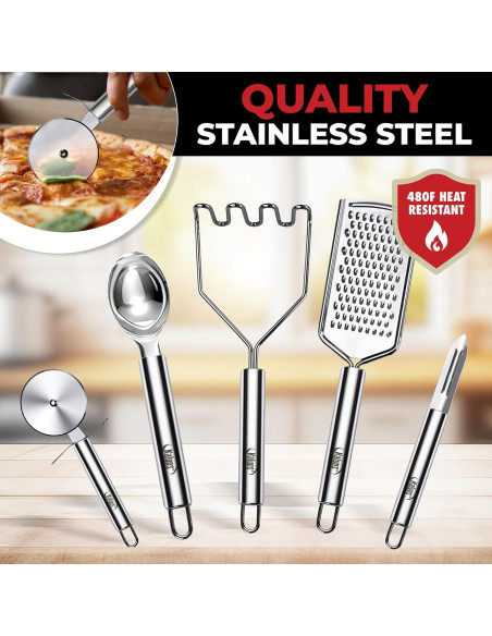 Juego de Utensilios de Cocina Kaluns 50 Piezas Silicona Madera Juego de Utensilios de Cocina Kaluns 50 Piezas Silicona Madera